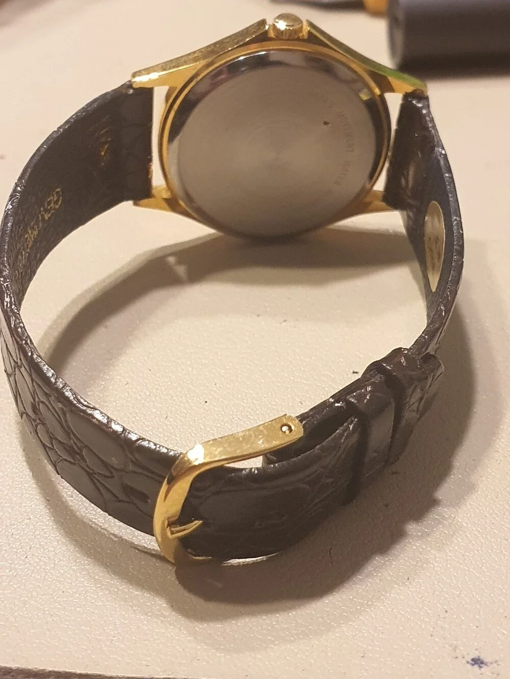 Boeing Goldtone Leather Promo Men's Watch
